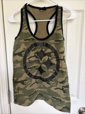 NFL Pittsburgh Steelers Racerback Tank in Olive and Black
